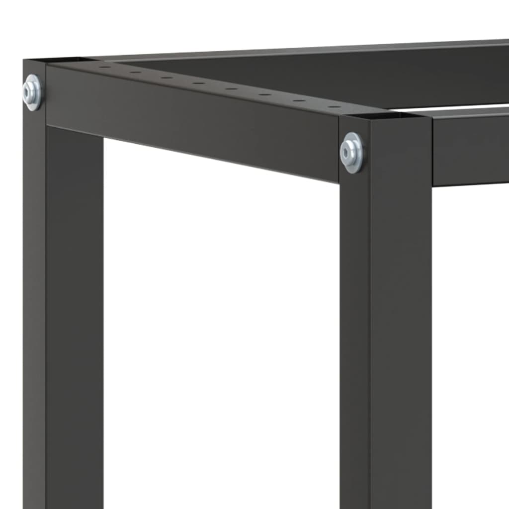 stel til arbejdsbænk 140x50x79 cm metal mat sort og mat rød