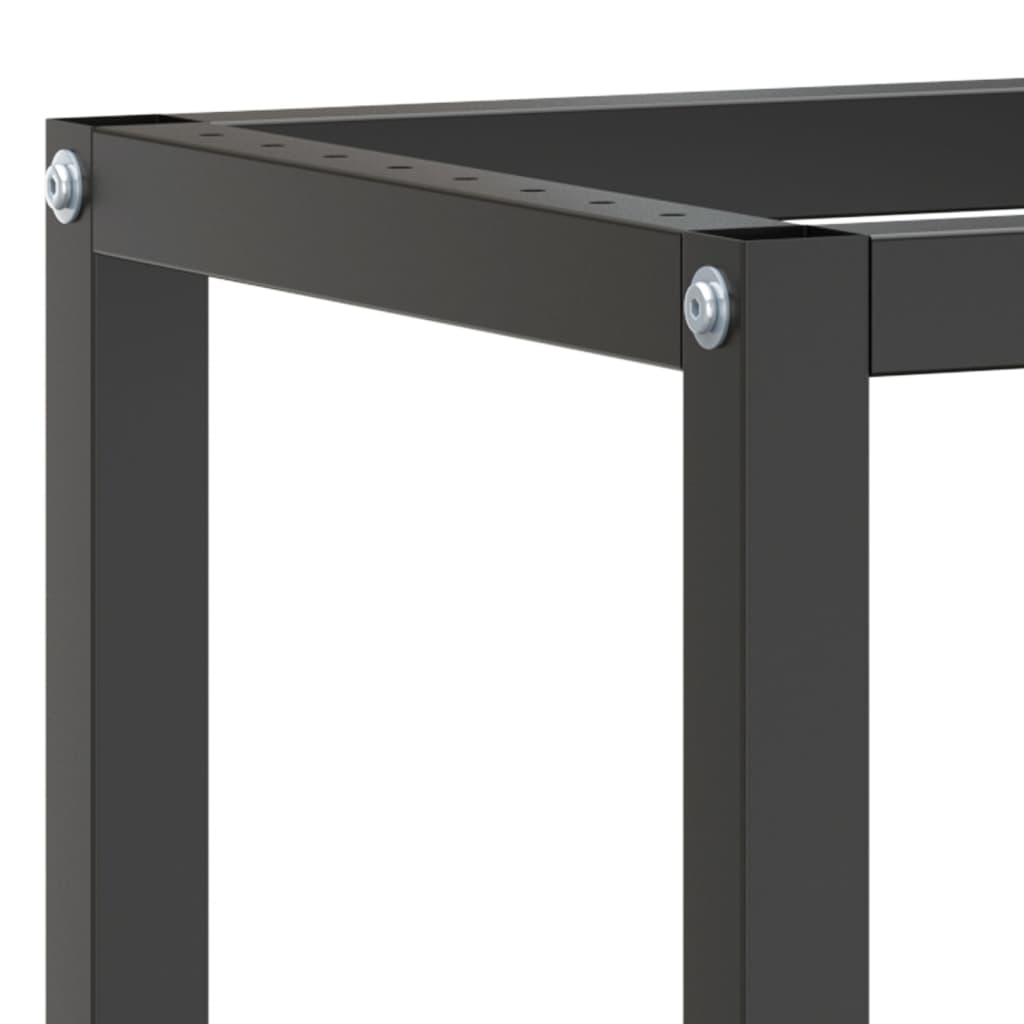 stel til arbejdsbænk 190x50x79 cm metal mat sort og mat rød