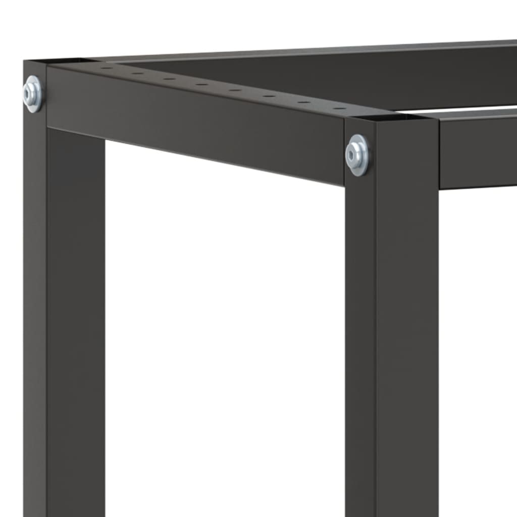stel til arbejdsbænk 210x50x79 cm metal mat sort og mat rød