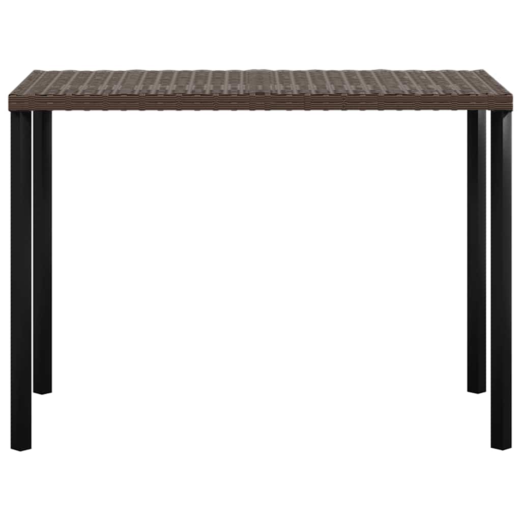 sofasæt med hynder 5 dele L-facon polyrattan brun