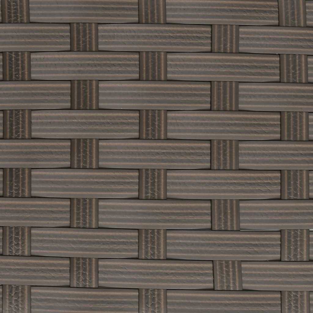 sofasæt med hynder 5 dele L-facon polyrattan brun