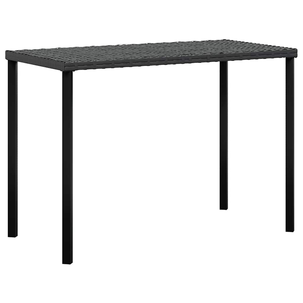 sofasæt med hynder 5 dele L-facon polyrattan sort