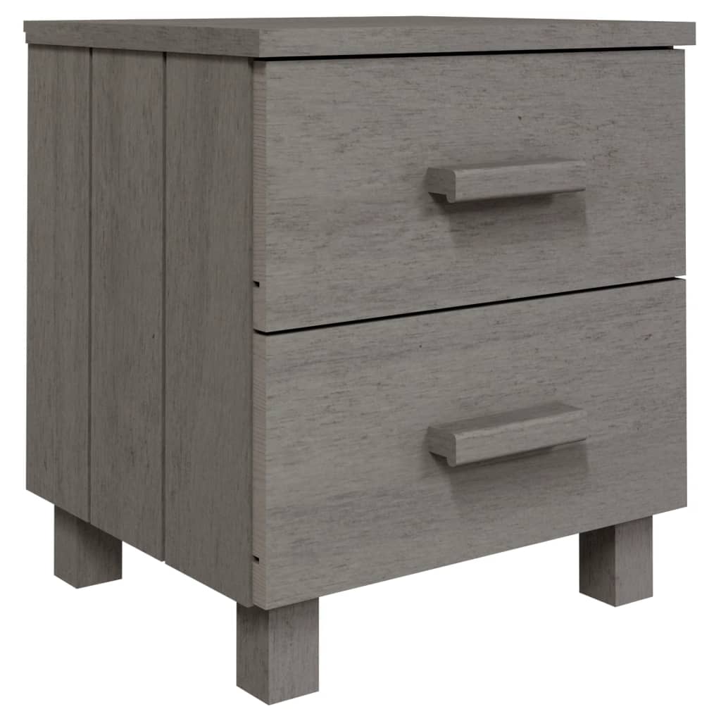sengeskab HAMAR 40x35x44,5 cm massivt fyrretræ lysegrå