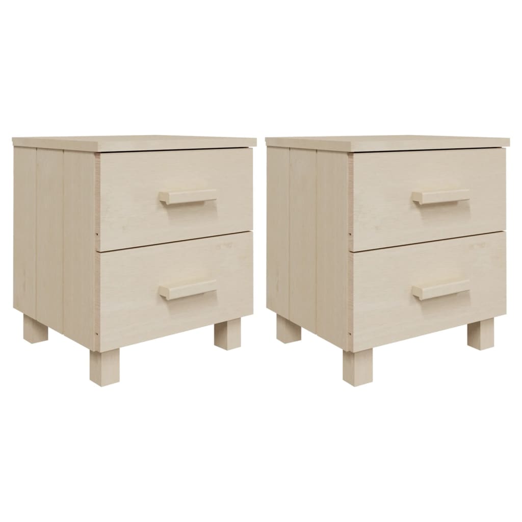 sengeskab HAMAR 2 stk. 40x35x44,5 cm fyrretræ honningfarvet