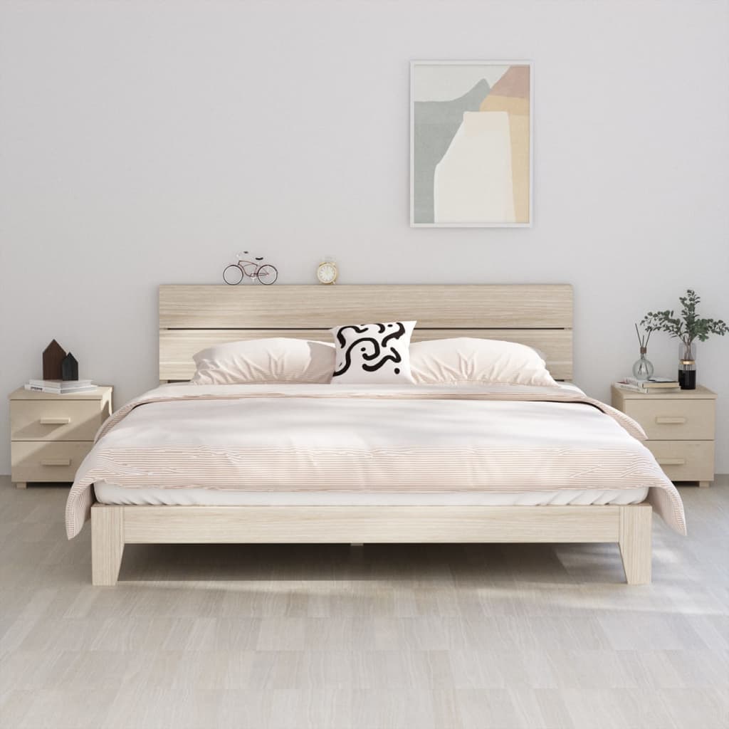 sengeskab HAMAR 2 stk. 40x35x44,5 cm fyrretræ honningfarvet