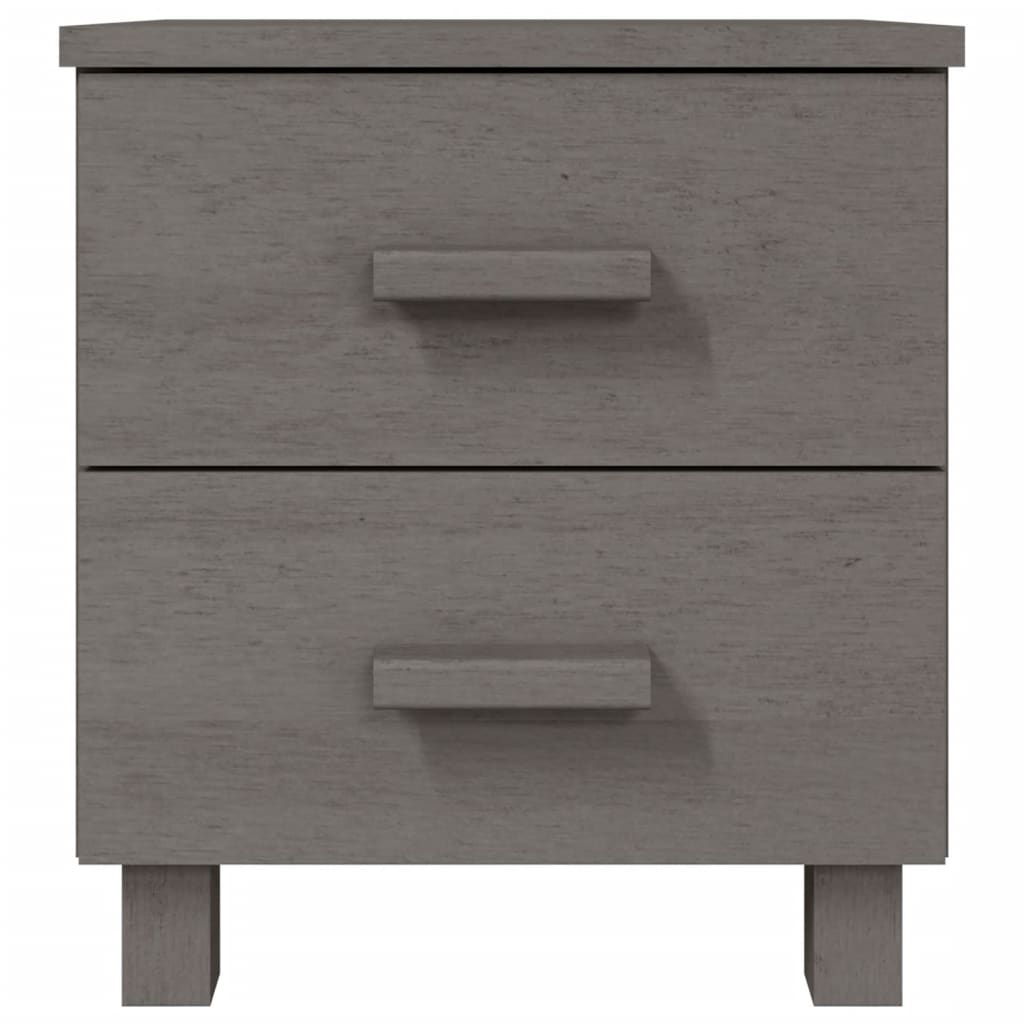 sengeskab HAMAR 2 stk. 40x35x44,5 cm massivt fyrretræ lysegrå
