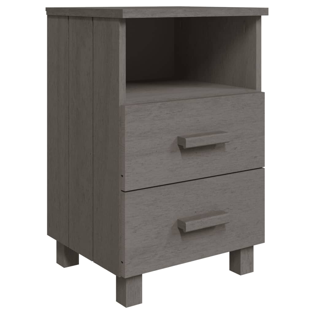 sengeskab HAMAR 40x35x62 cm massivt fyrretræ lysegrå