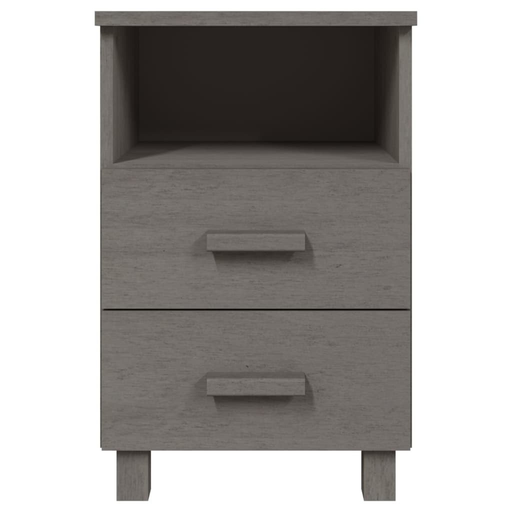 sengeskab HAMAR 40x35x62 cm massivt fyrretræ lysegrå