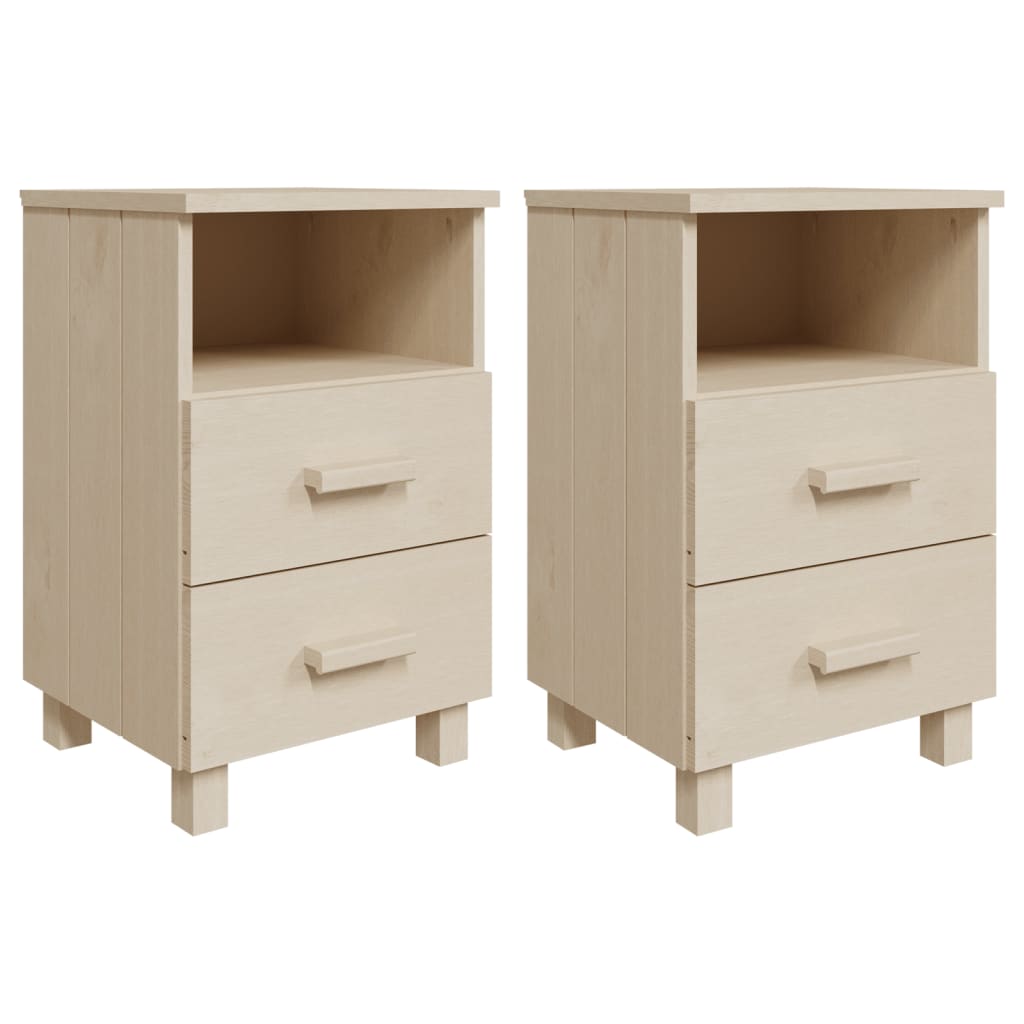 sengeskab HAMAR 2 stk. 40x35x62 cm fyrretræ honningfarvet