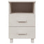 sengeskab HAMAR 2 stk. 40x35x62 cm massivt fyrretræ hvid