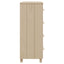 skænk HAMAR 79x40x103,5 cm massivt fyrretræ honningbrun