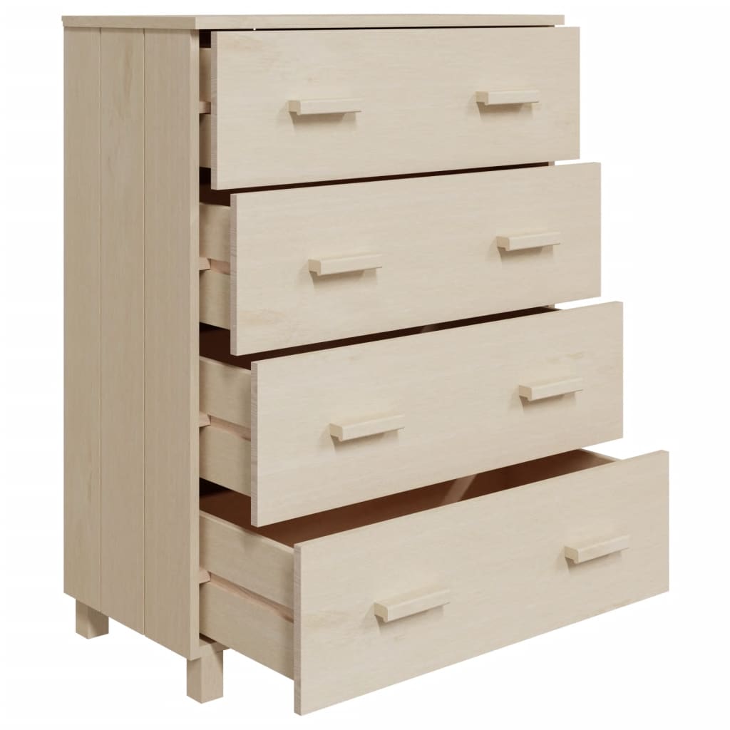 skænk HAMAR 79x40x103,5 cm massivt fyrretræ honningbrun