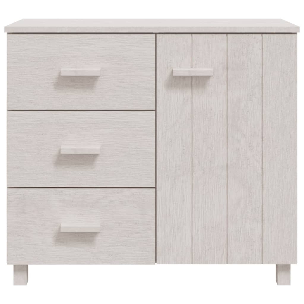 skænk HAMAR 90x40x80 cm massivt fyrretræ hvid
