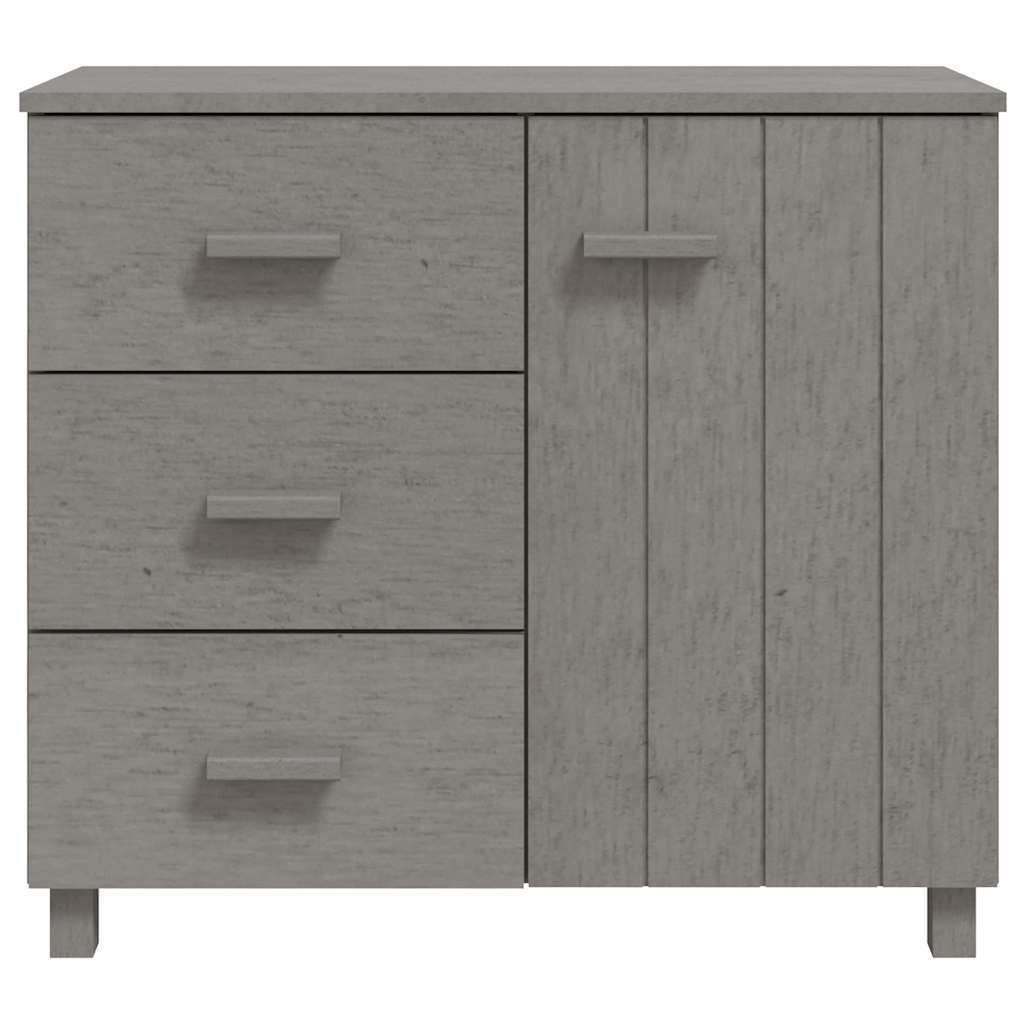 skænk HAMAR 90x40x80 cm massivt fyrretræ lysegrå
