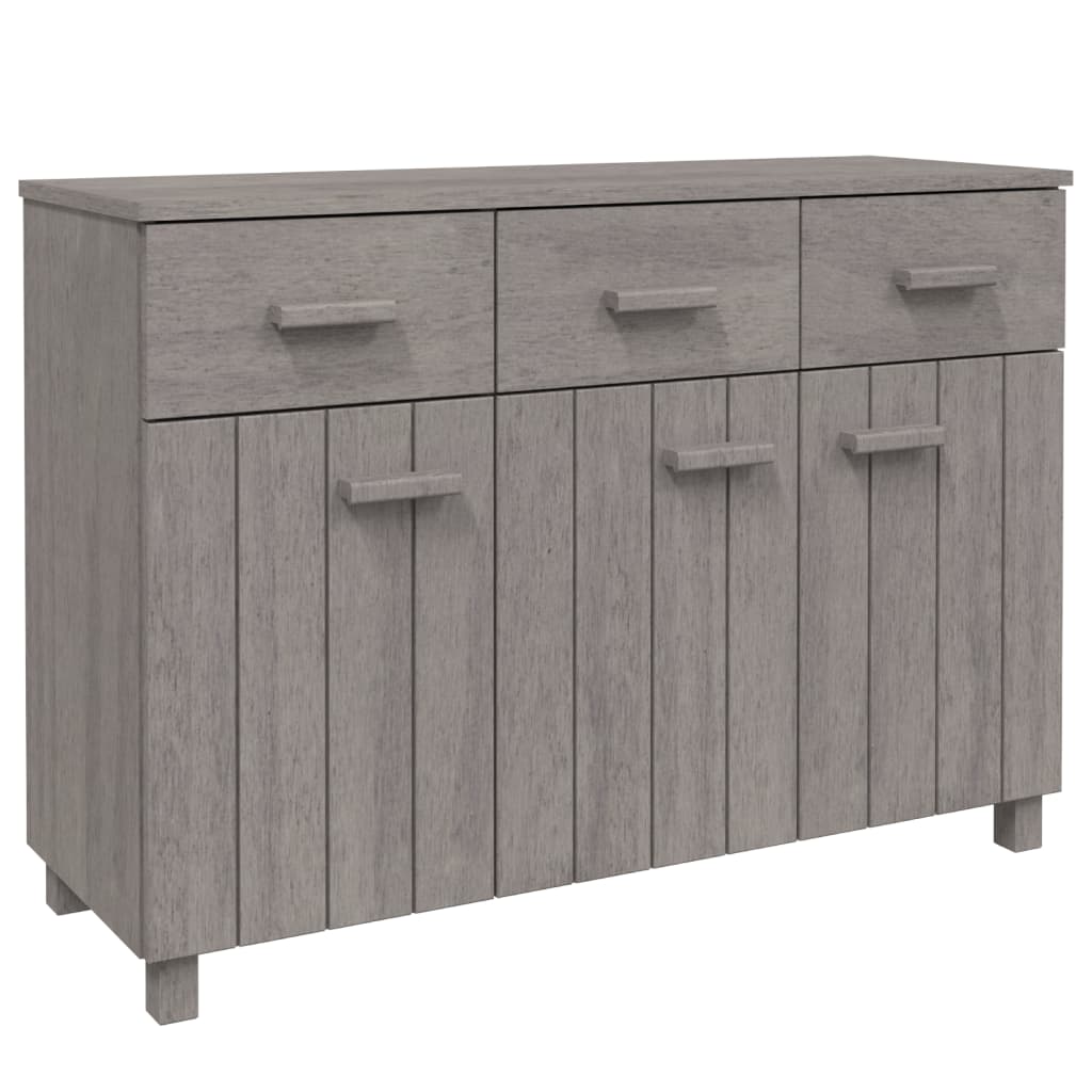 skænk HAMAR 113x40x80 cm massivt fyrretræ lysegrå