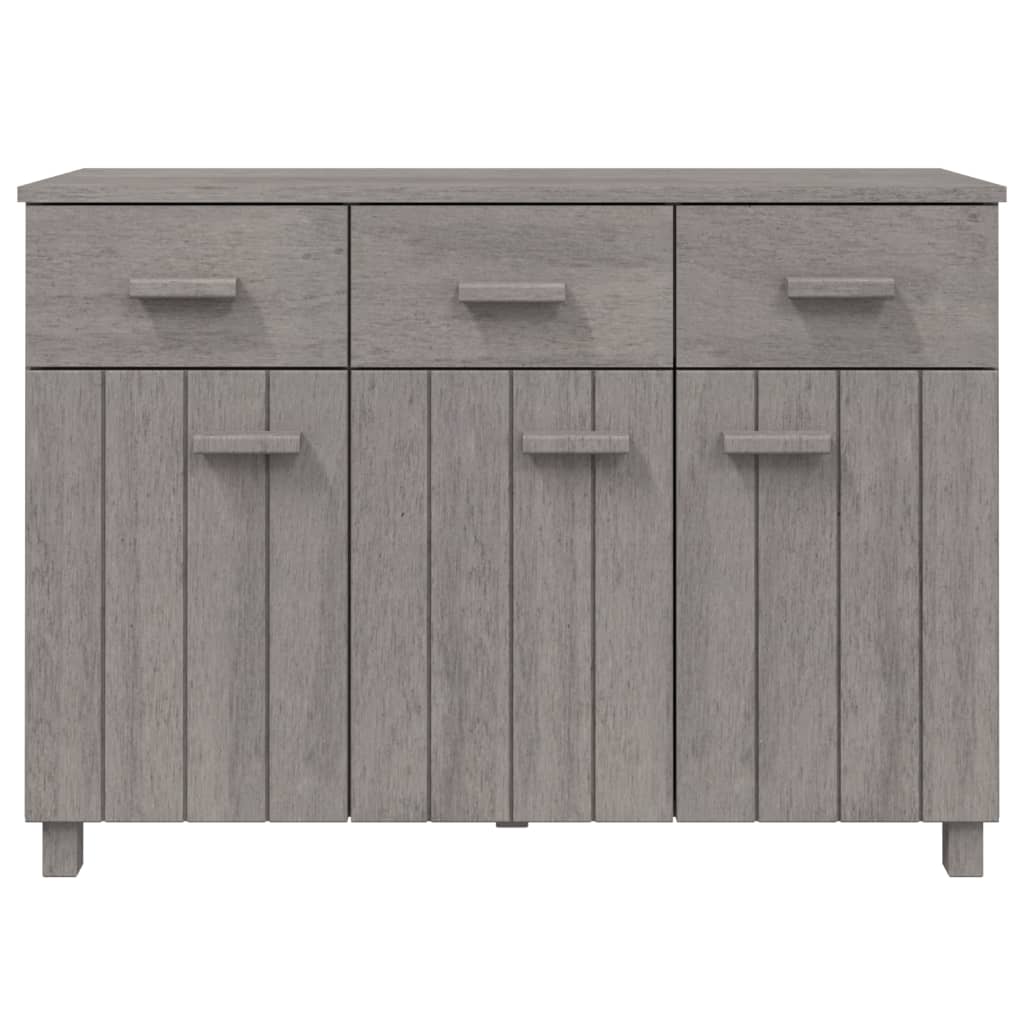 skænk HAMAR 113x40x80 cm massivt fyrretræ lysegrå