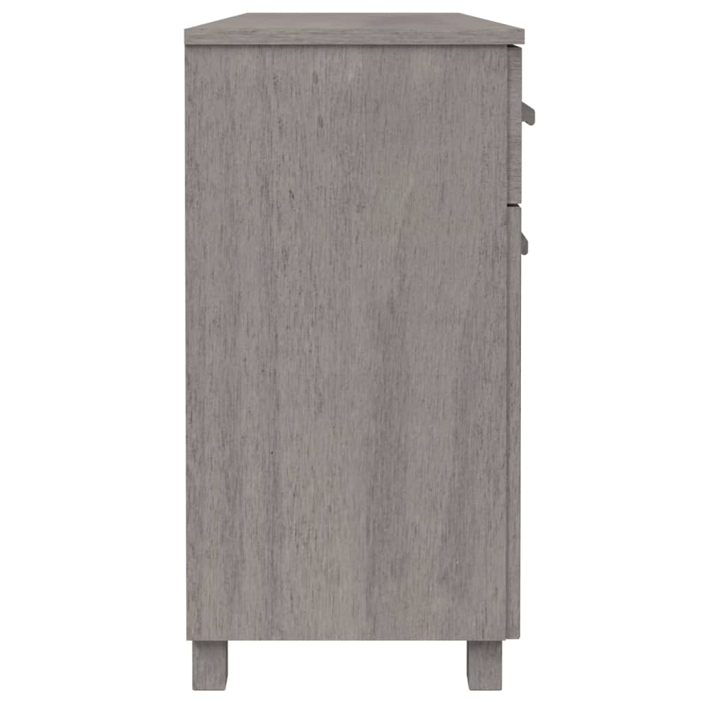skænk HAMAR 113x40x80 cm massivt fyrretræ lysegrå
