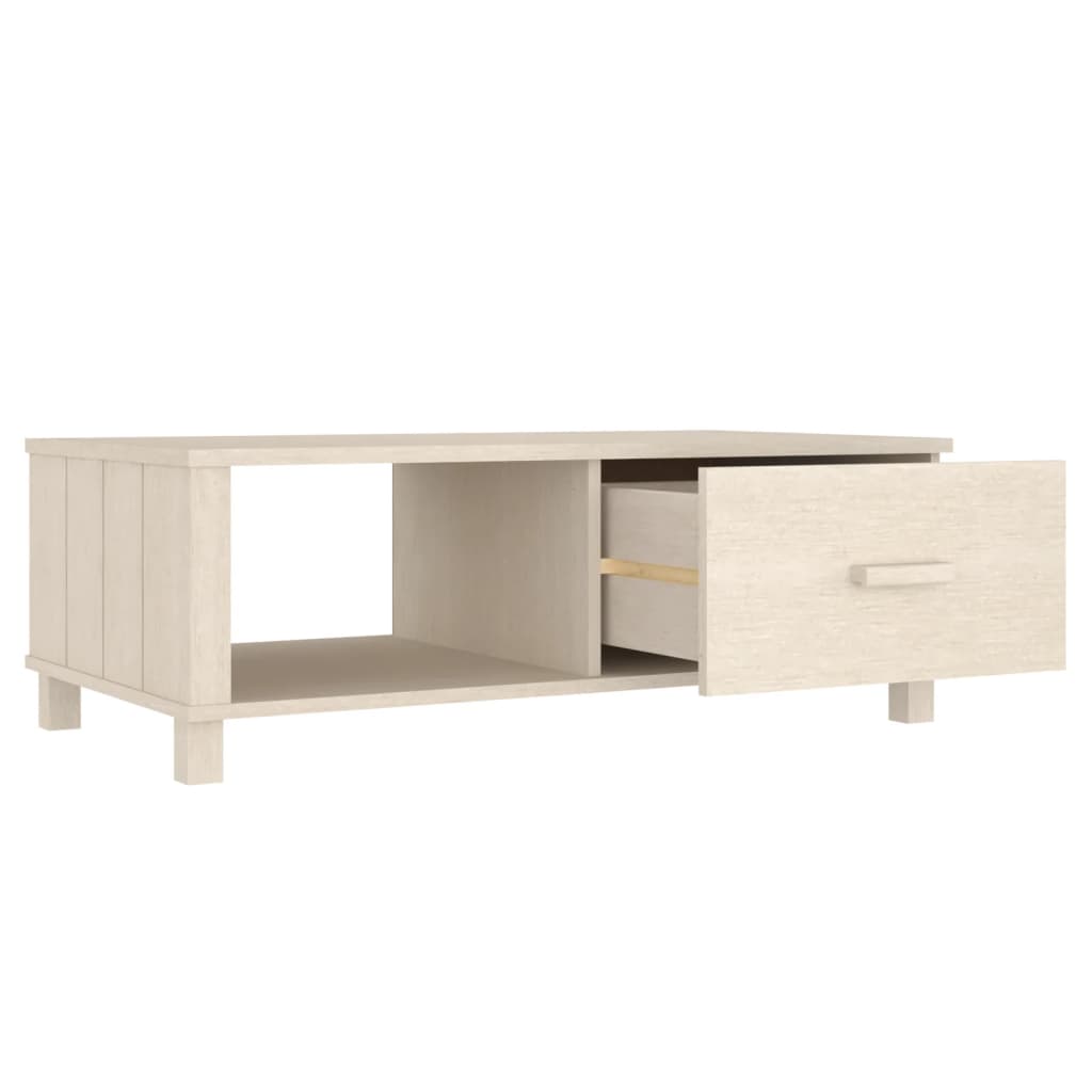 sofabord HAMAR 100x55x35 cm massivt fyrretræ honningbrun