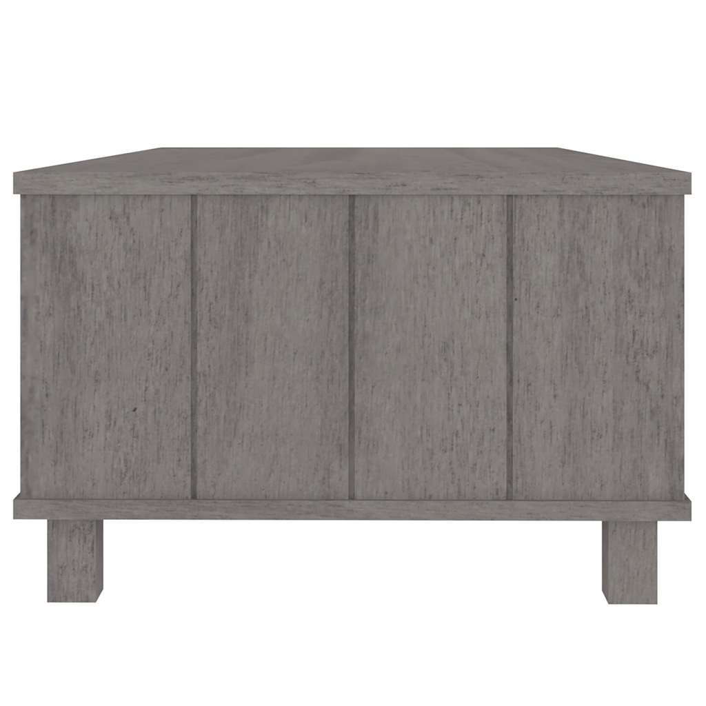 vidaXL sofabord HAMAR 100x55x35 cm massivt fyrretræ lysegrå