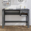 skrivebord HAMAR 110x40x75 cm massivt fyrretræ mørkegrå