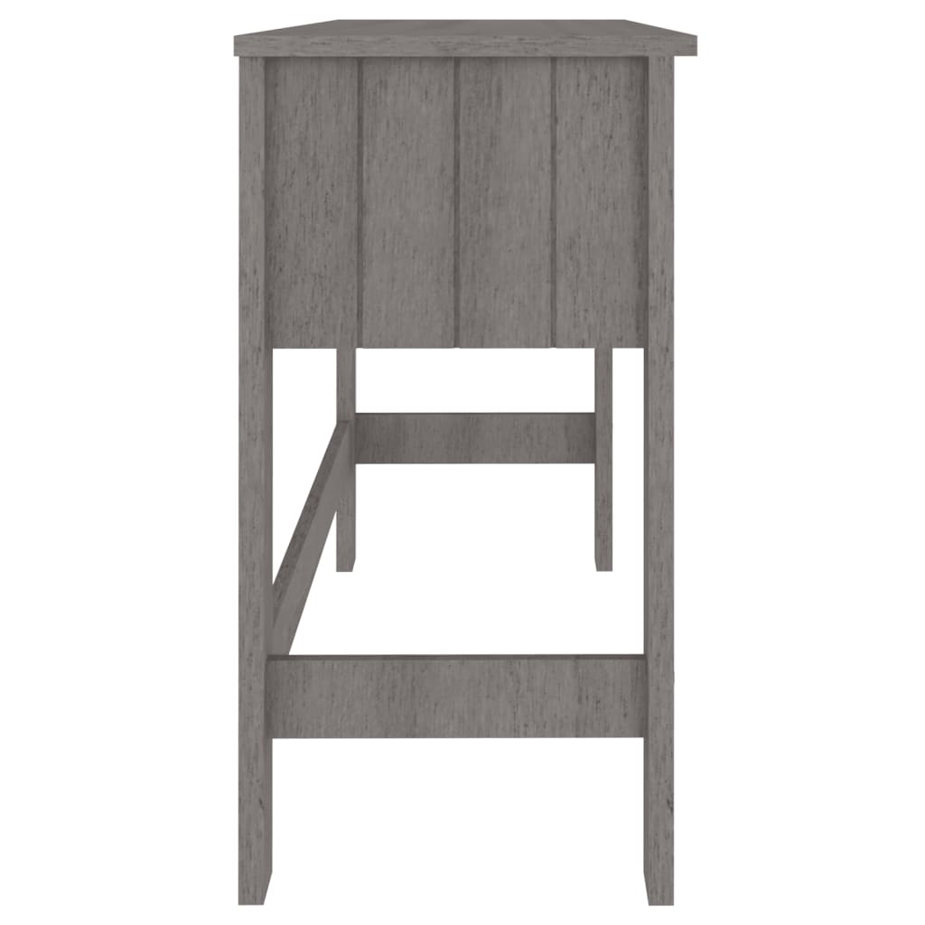 skrivebord HAMAR 110x40x75 cm massivt fyrretræ lysegrå
