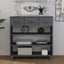 konsolbord HAMAR 90x35x90 cm massivt fyrretræ mørkegrå