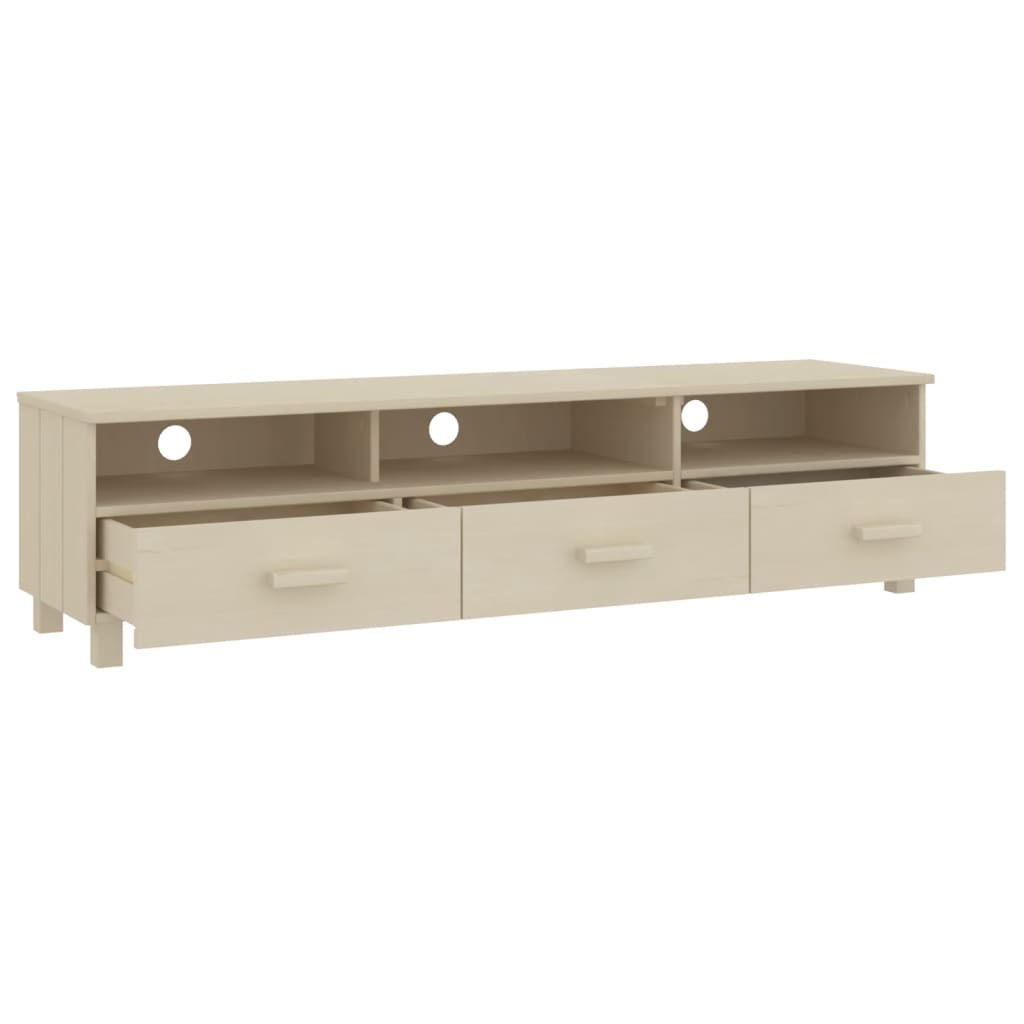 tv-skab HAMAR 158x40x40 cm massivt fyrretræ honningbrun