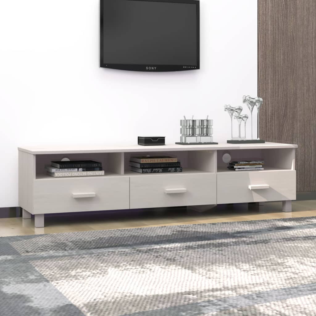 tv-skab HAMAR 158x40x40 cm massivt fyrretræ hvid