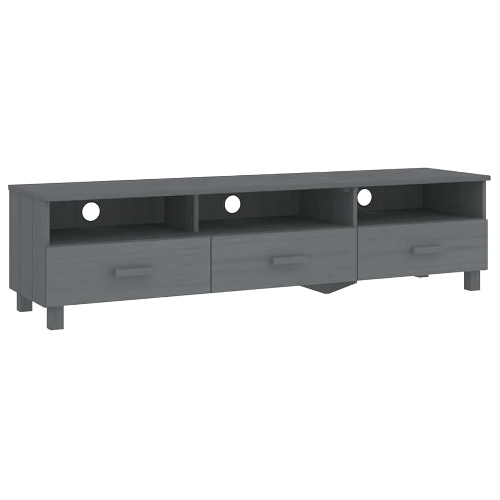 tv-skab HAMAR 158x40x40 cm massivt fyrretræ mørkegrå