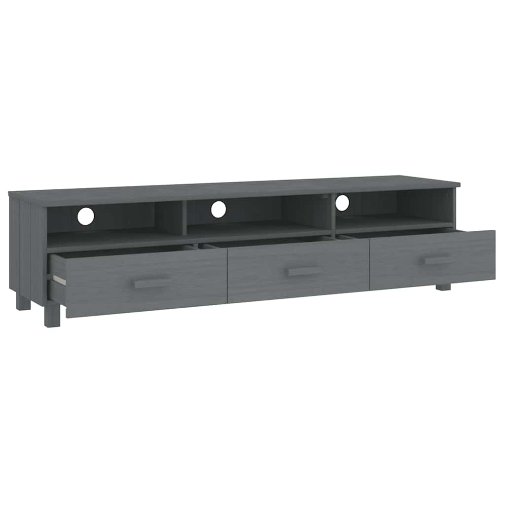 tv-skab HAMAR 158x40x40 cm massivt fyrretræ mørkegrå