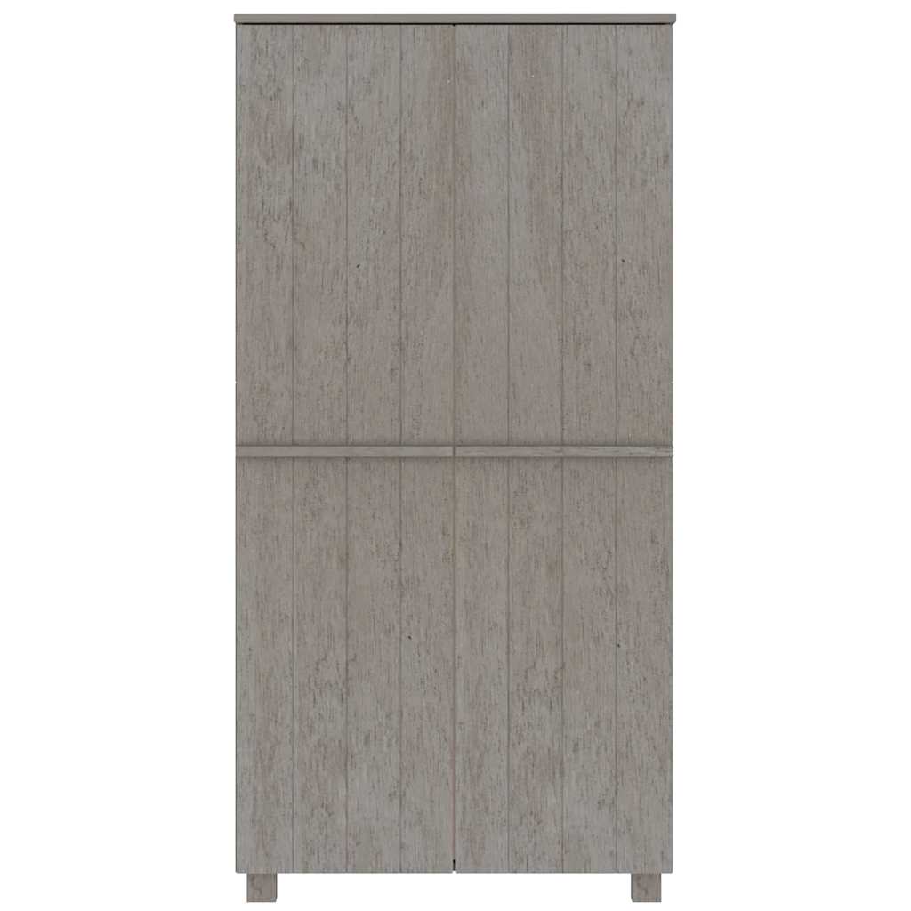 klædeskab HAMAR 89x50x180 cm massivt fyrretræ lysegrå