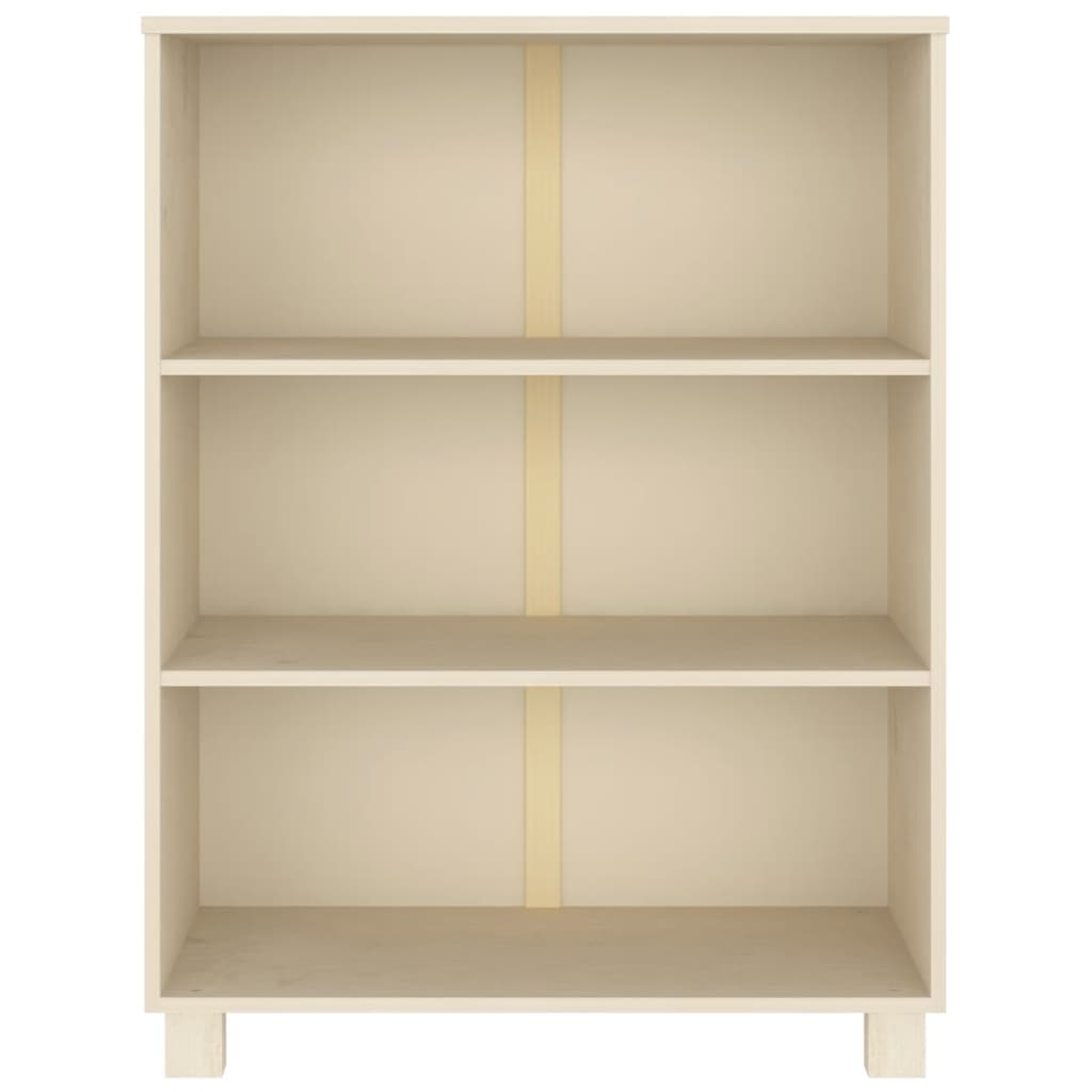 bogskab HAMAR 85x35x112 cm massivt fyrretræ honningbrun