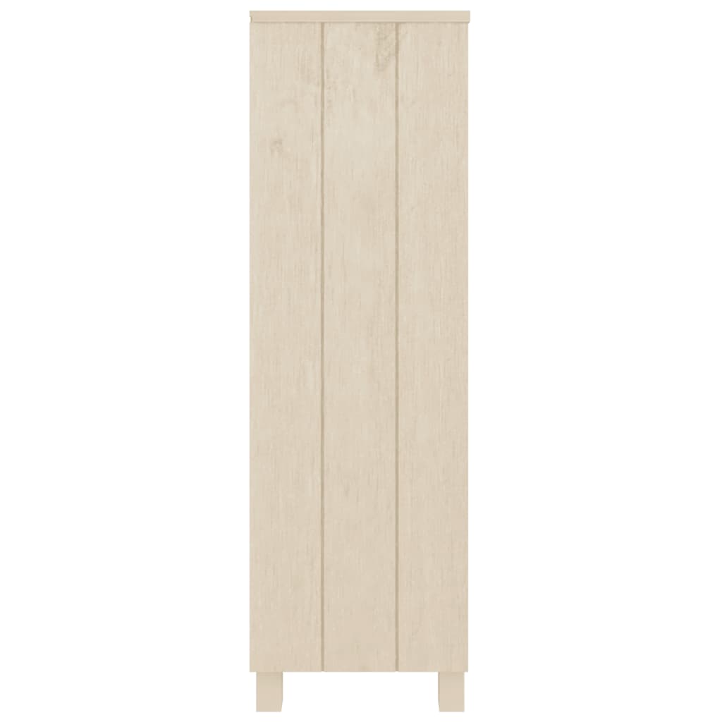 bogskab HAMAR 85x35x112 cm massivt fyrretræ honningbrun