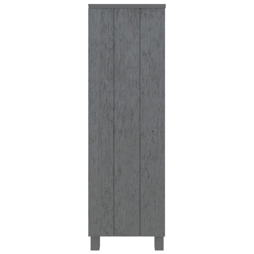 bogskab HAMAR 85x35x112 cm massivt fyrretræ mørkegrå