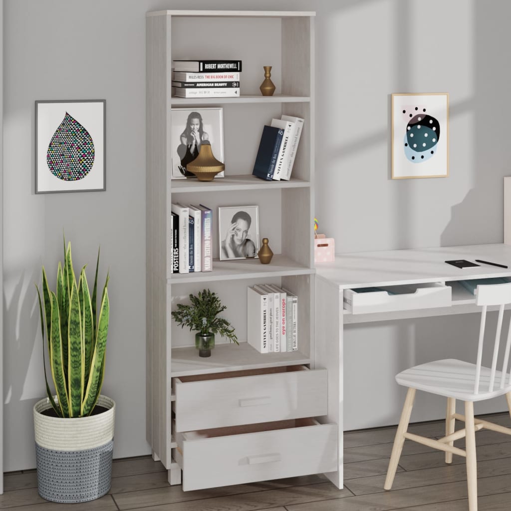højskab HAMAR 60x35x180 cm fyrretræ hvid