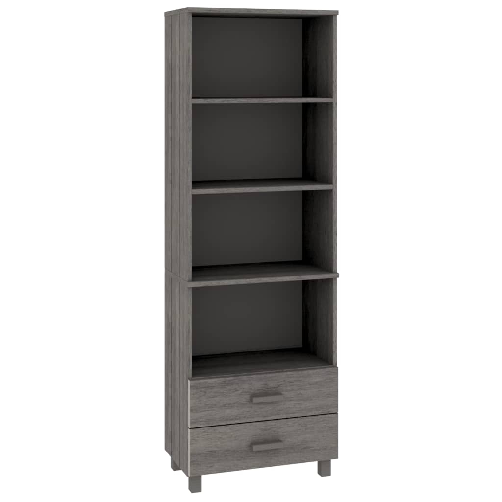 højskab HAMAR 60x35x180 cm massivt fyrretræ lysegrå