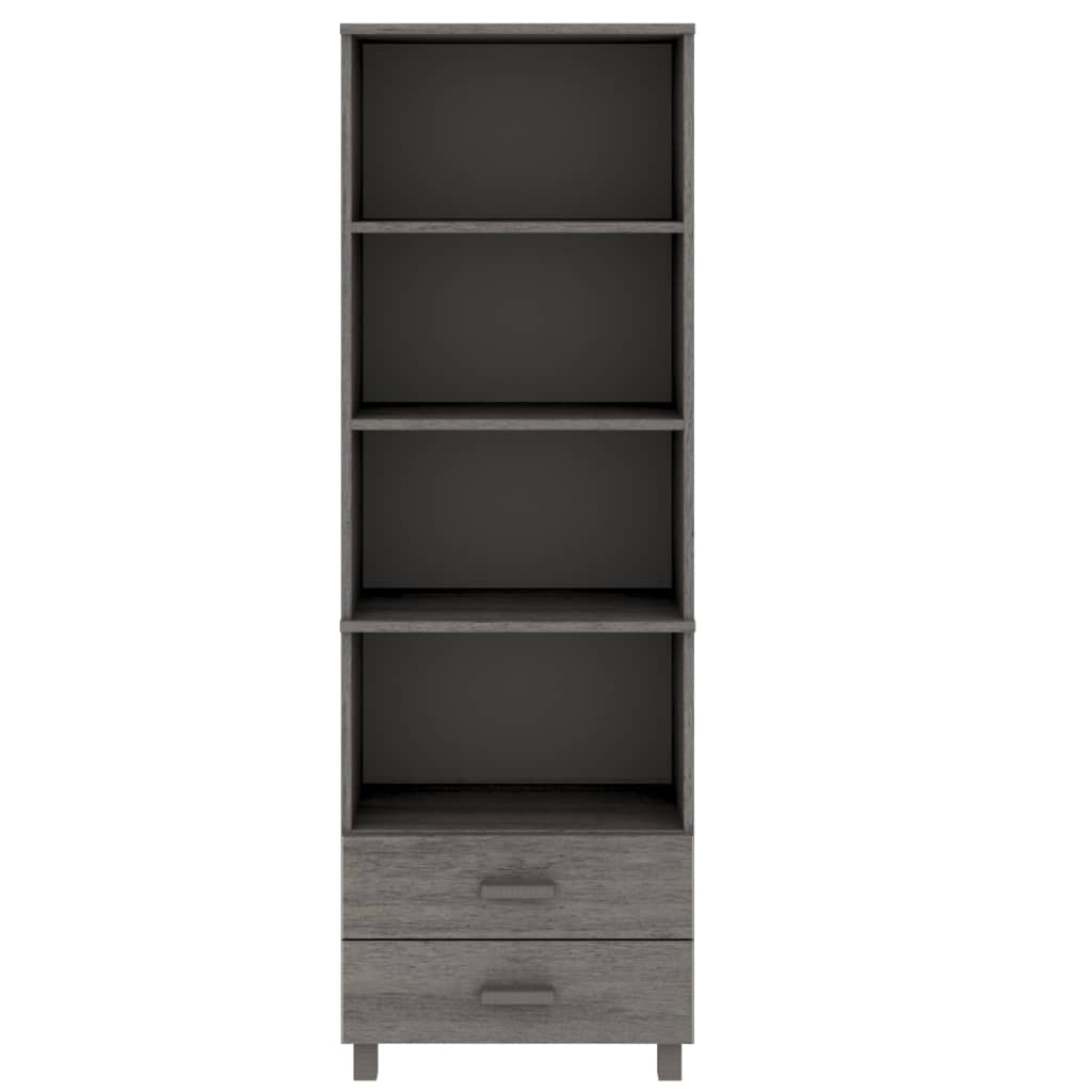 højskab HAMAR 60x35x180 cm massivt fyrretræ lysegrå