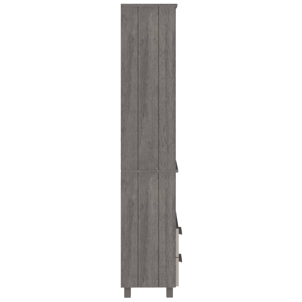 højskab HAMAR 60x35x180 cm massivt fyrretræ lysegrå