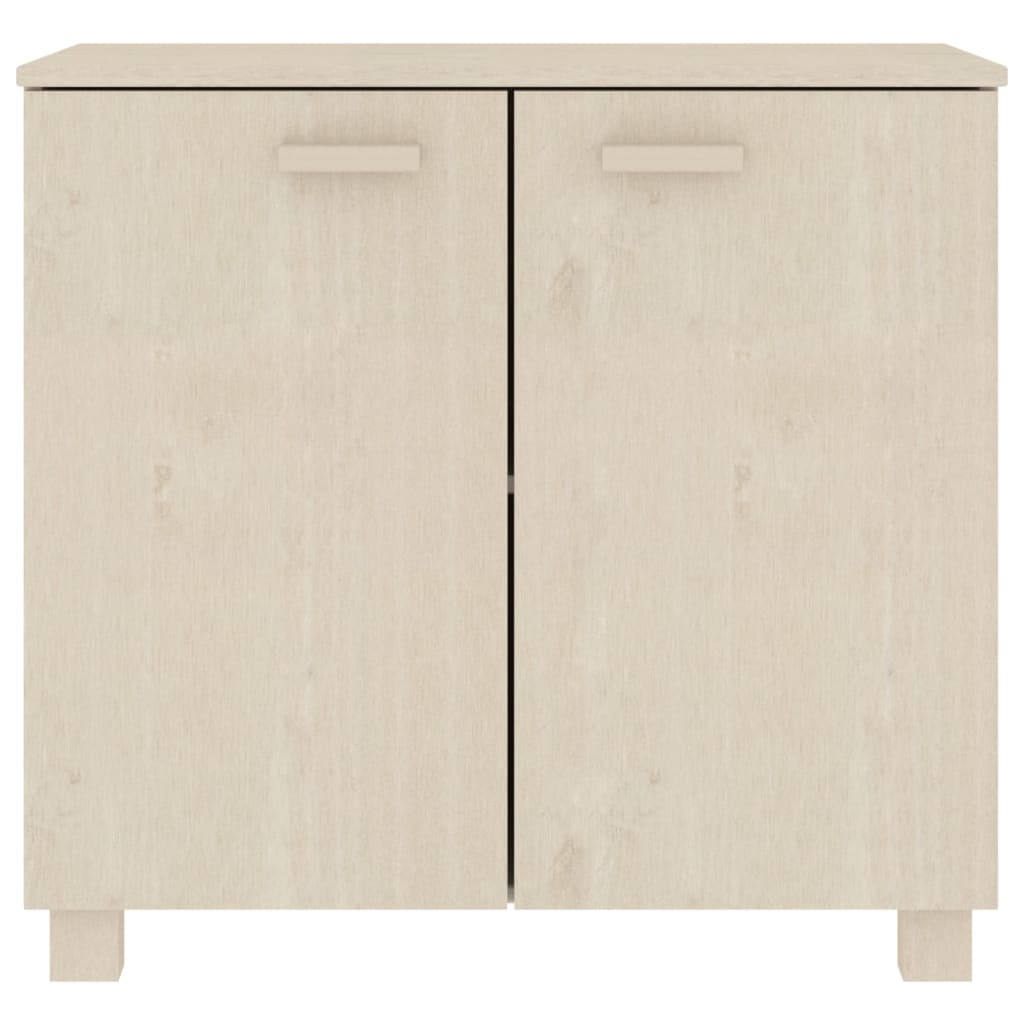 skænk HAMAR 85x35x80 cm massivt fyrretræ honningbrun