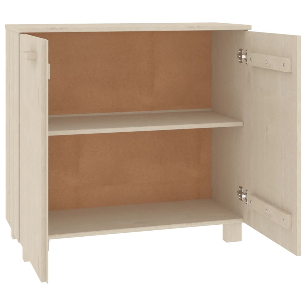 skænk HAMAR 85x35x80 cm massivt fyrretræ honningbrun