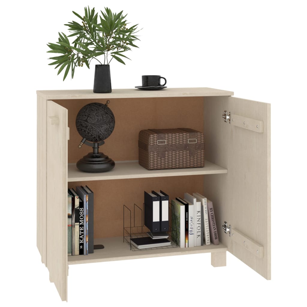 skænk HAMAR 85x35x80 cm massivt fyrretræ honningbrun