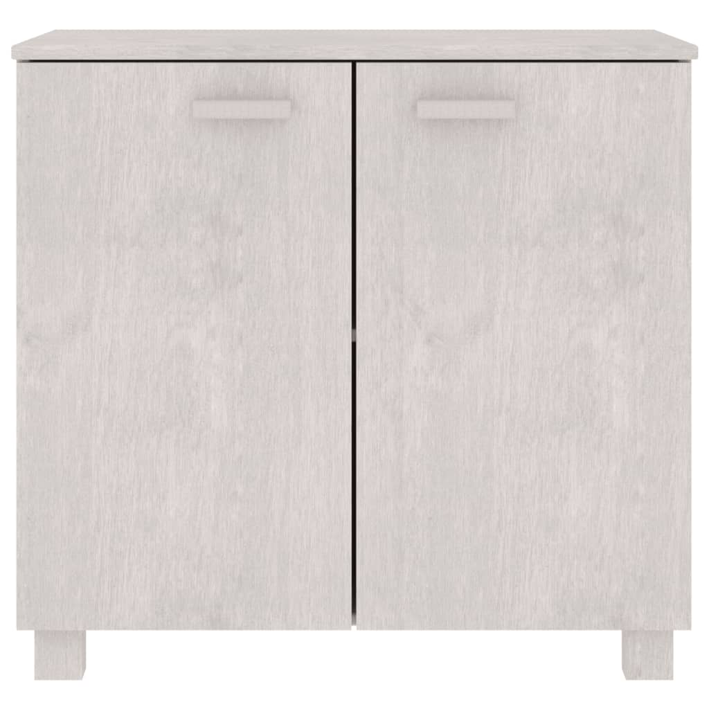 skænk HAMAR 85x35x80 cm massivt fyrretræ hvid
