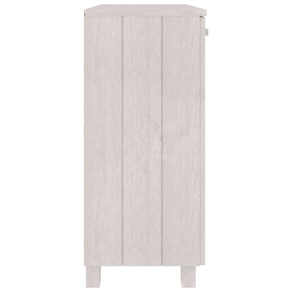 skænk HAMAR 85x35x80 cm massivt fyrretræ hvid