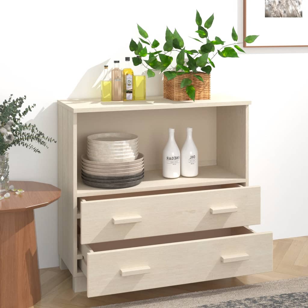 skænk HAMAR 85x35x80 cm fyrretræ honningbrun