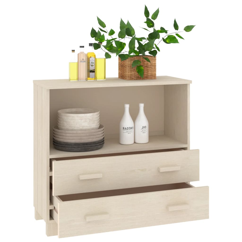 skænk HAMAR 85x35x80 cm fyrretræ honningbrun