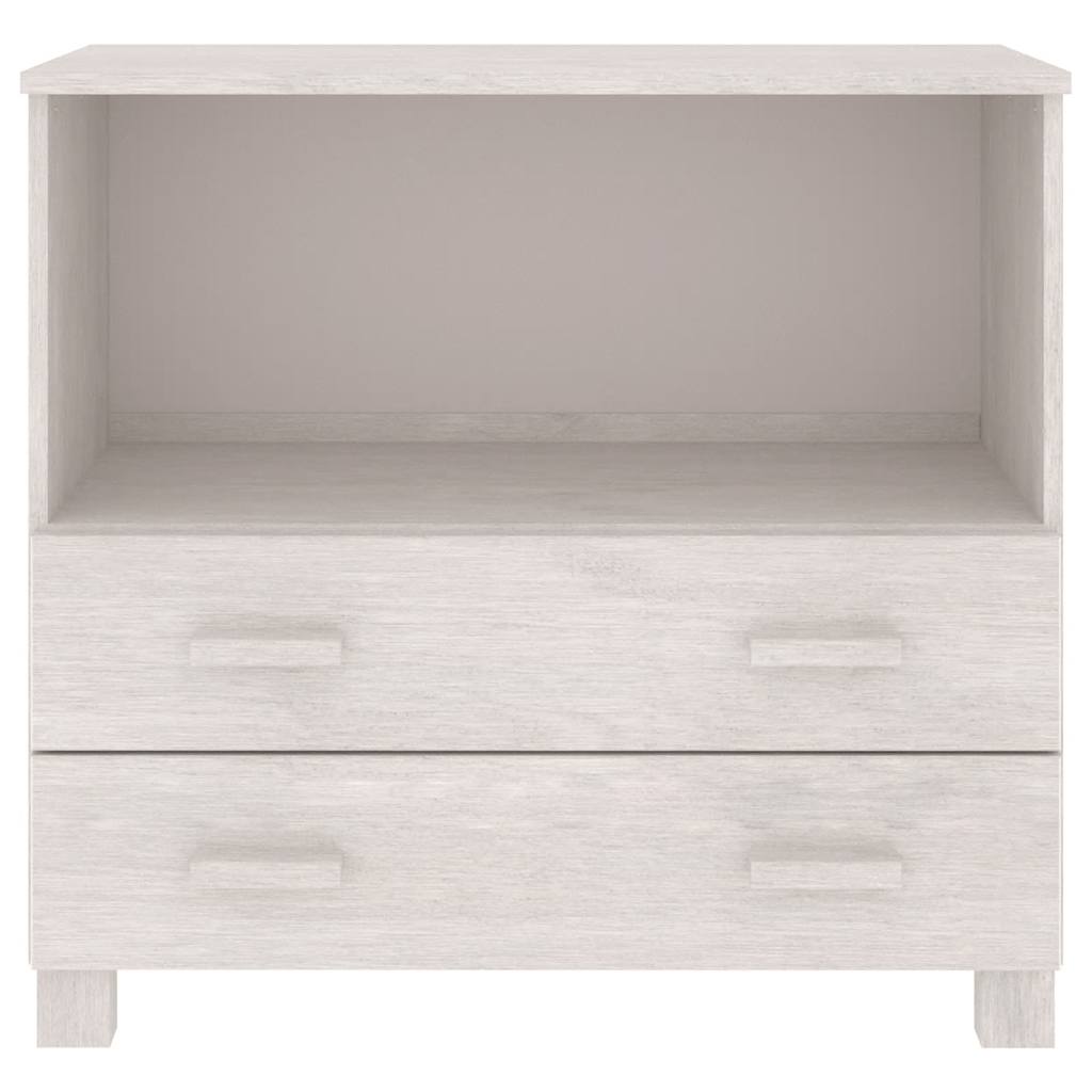 skænk HAMAR 85x35x80 cm massivt fyrretræ hvid