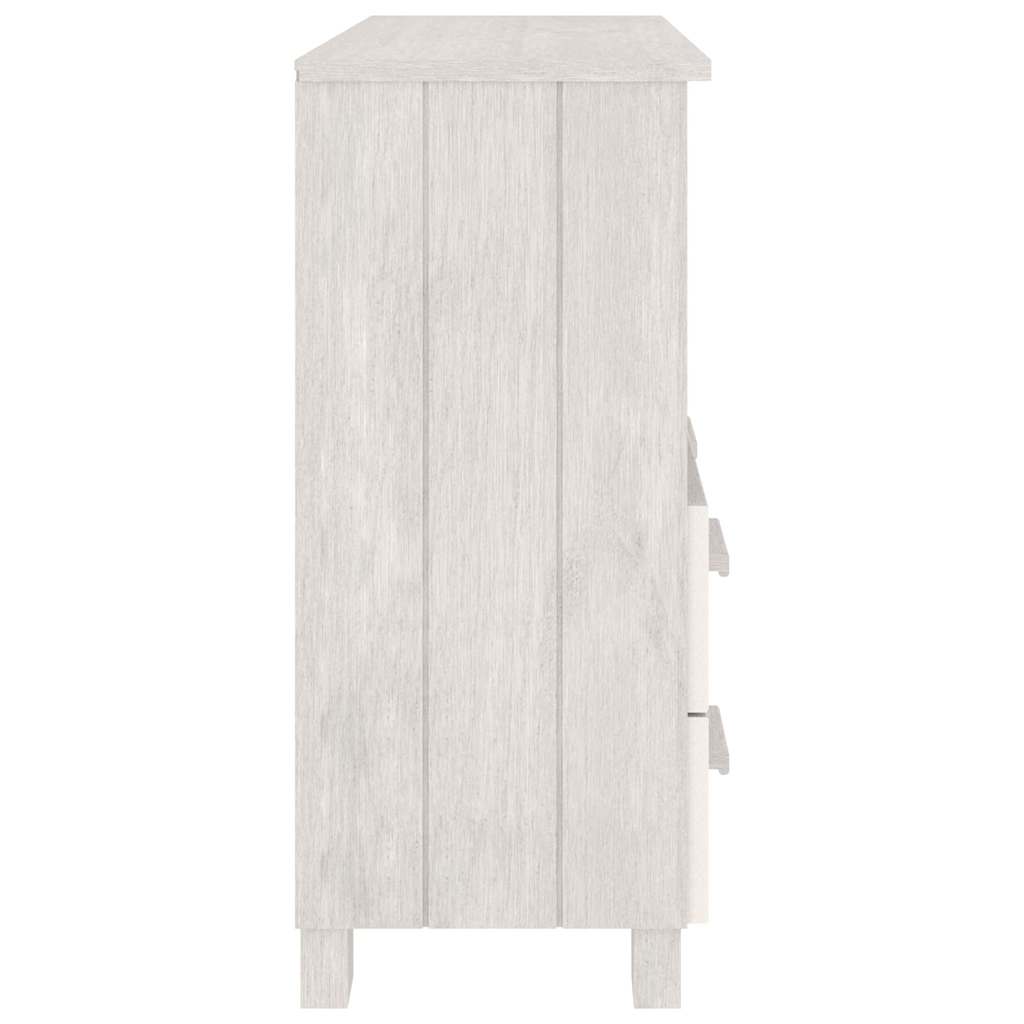 skænk HAMAR 85x35x80 cm massivt fyrretræ hvid
