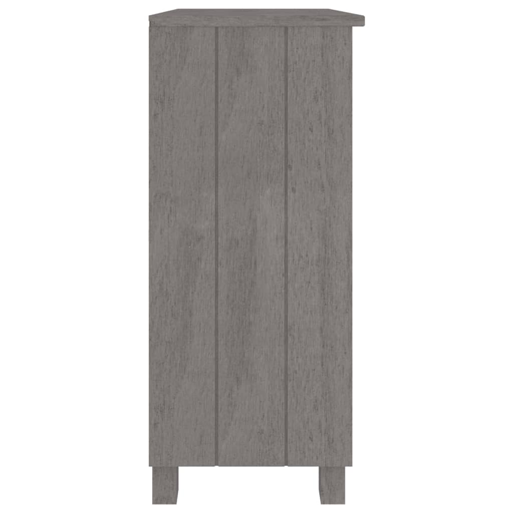 skænk HAMAR 85x35x80 cm massivt fyrretræ lysegrå