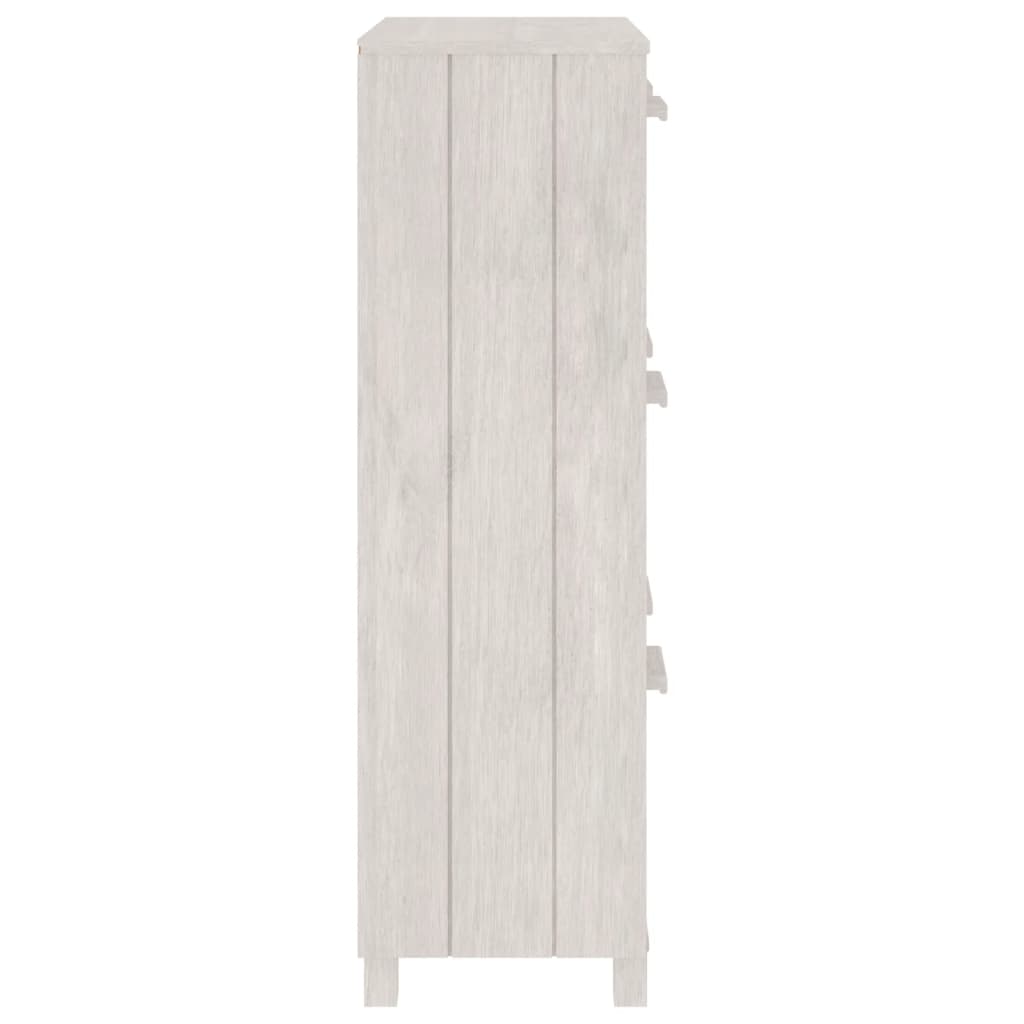 skoskab HAMAR 59,5x35x117 cm massivt fyrretræ hvid