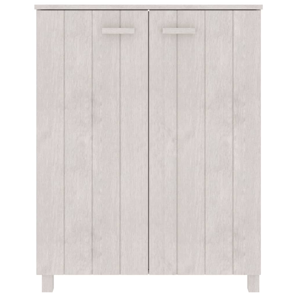 skoskab HAMAR 85x40x108 cm massivt fyrretræ hvid